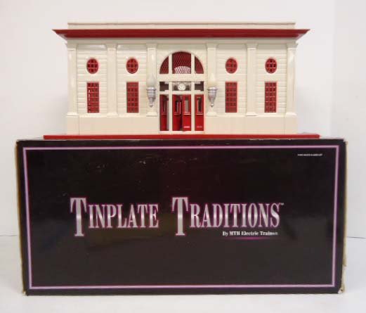 Tin Litho Union Station Automatic Train Control: By MTH Electric Trains 19 1/2"W x 9 1/2"D x 8 1/2"T