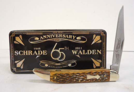 Schrade 65th Anniversary Knife: 7"L Tin