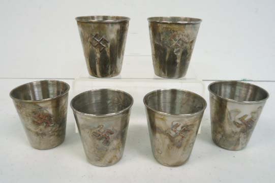 6 Nazi Shot Glasses: 2 1/4"T