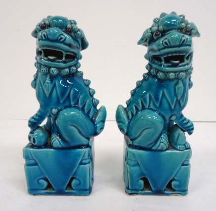 Pr Foo Dogs: 6 1/4"T