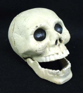 Cast Iron Skull: Age Questionable 3 1/4" x 4 1/2"