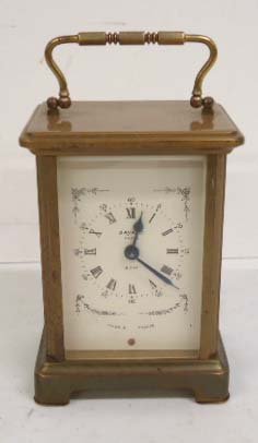 French Crystal Regulator Clock: Running 5 3/4"T Inc. Handle