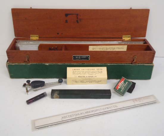 K&E Leroy Lettering Set: 16 1/2"L Case