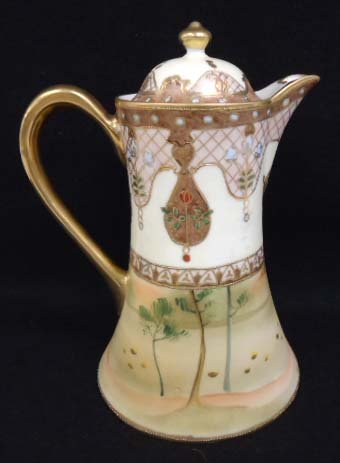 H.P. Nippon Chocolate Pot: 9 1/2"T