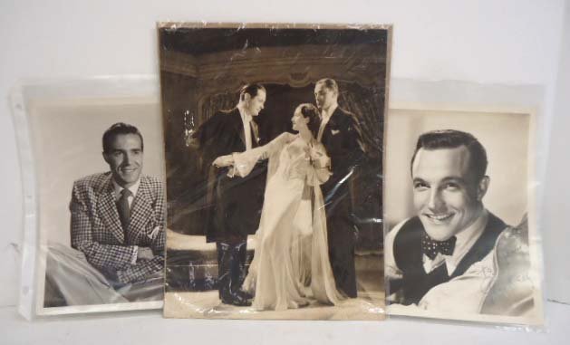 Autographed Movie Star Photo: 10 1/4" x 13 1/2" & 8" x 10"Gene Kelley & Ricardo Monlatbin Hand Signed " To Jerry" Plus Robert Montgomery Norma Sheared & Herbert marshall