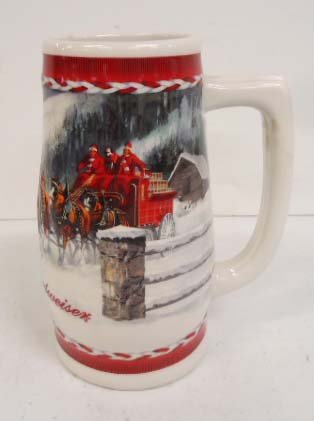 Budweiser Beer Stein: 7"T