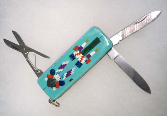 Inlay Money Clip Knife: 2 1/4" x 1"