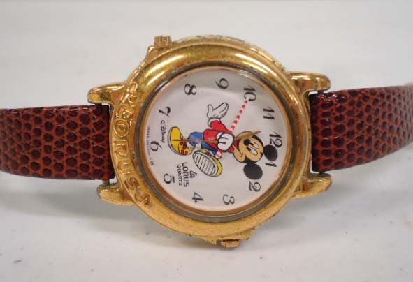 Mickey Mouse Wrist Watch: 1 1/2" Face
