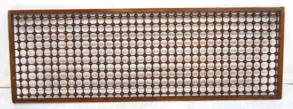 Stick & Ball Fretwork: 18" x 52 1/2" Orig. Finish