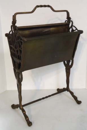 Deco C.I. Magazine Stand: 25" T x 15" W x 9 1/2" D