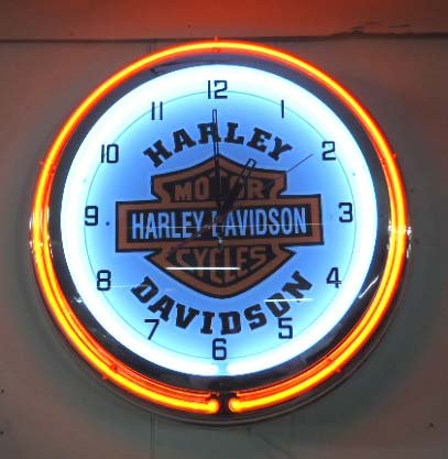 Harley Davidson Adv. Clock: Modern 18"