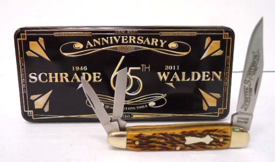 Schrade 65th Anniversary Knife: 3 1/2"L Closed