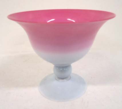 Sgnd Pairpoint Art Gls Compote: 5 1/2" x 6 1/2"
