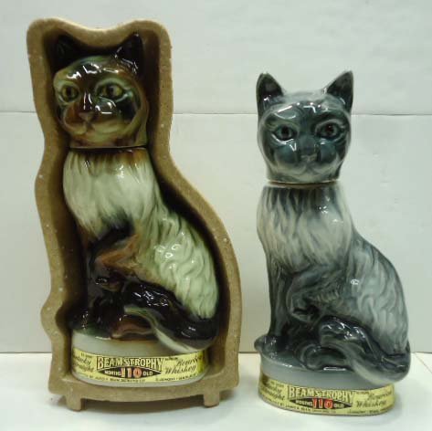2 Jim Beam Decanters: 11 1/2"T