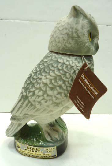 Owl Jim Beam Decanter: 9 3/4"T