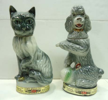 2 Jim Beam Decanters: 11 1/2"T & 12"T