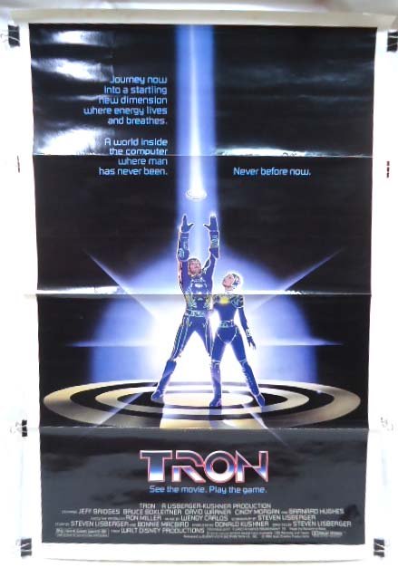 Tron Movie Poster: 1982 Walt Disney Production 27" x 41"