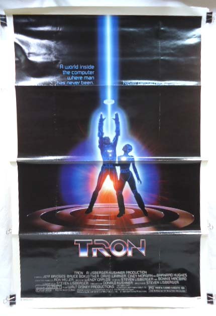 Tron Movie Poster: 1982 Walt Disney Production 27" x 41"