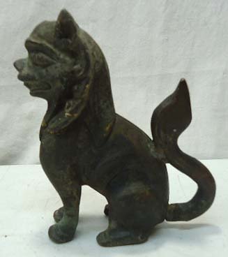 Bronze 2pc Foo Dog: 5"T