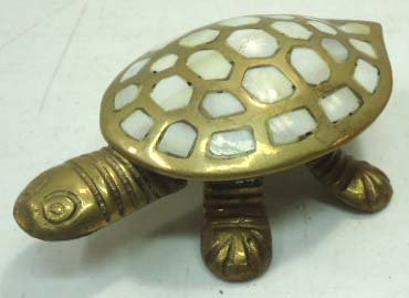 Oriental Brass Turtle: 1 1/2" x 5" x 3"