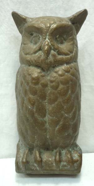 Brass Owl Door Knocker: 7 1/4"T