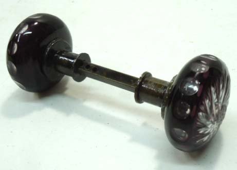 Ruby Cut to Clear Door Knobs: 6" x 2 1/4"