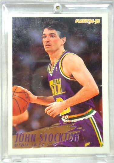 John Stockton Fleer 94-95 Card: 3 1/2" x 2 1/2" Cards