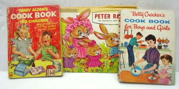 3 Children's Books: Peter Rabbit and Childs Cook Books