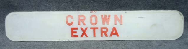 Crown Gas Pump Glass Insert: 21" x 3 1/2"