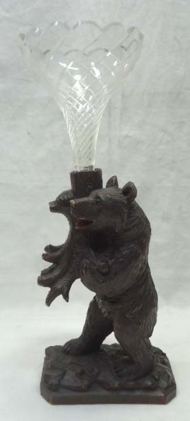 Black Forest Bear Epergne: 11 1/4"T x 4 1/4"