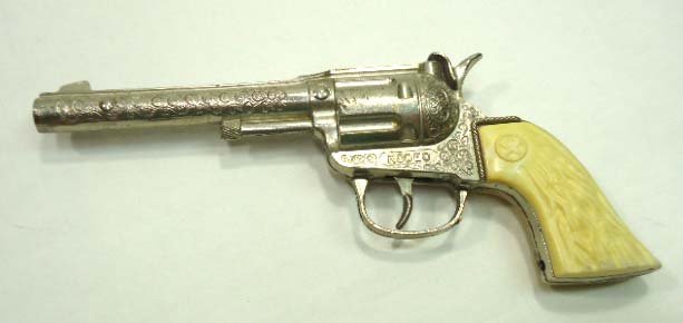 Hubley Rodeo Cap Gun: 1960 Era Good Action 8 1/4"L