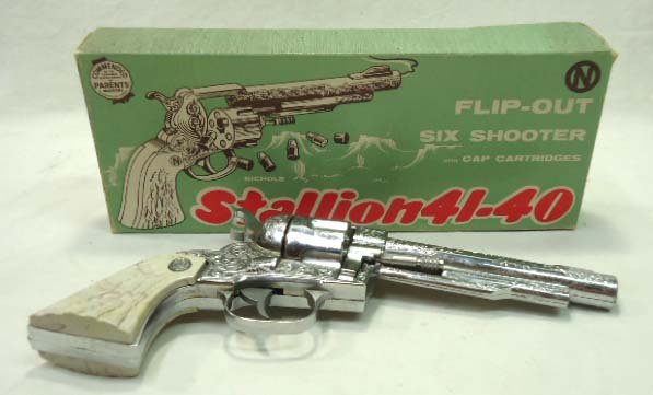 Stallion 41-40 Cap Pistol MIB: 10"L Box has wear