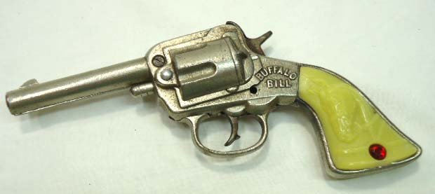 Stevens Buffalo Bill Cap Gun: 8" w/ Jewel Good Action