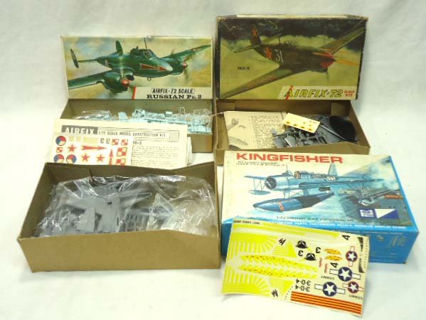3 Airplane Model Kits NIB: 8"L - 8 1/2"L Box