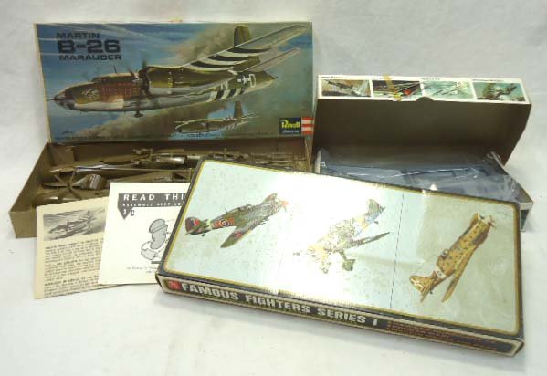 3 Airplane 1/72 Model Kits NIB: 9"L - 12"L Box
