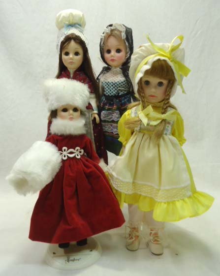 4 Effanbee Dolls: 11"T & 14"T Dolls