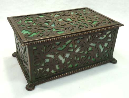 Apollo Studios Bronze & Glass Box: 6 3/4"L x 3"T x 4 1/4"