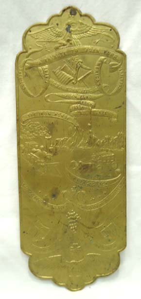 Brass John Ford Door Push: 10 x 3 3/4"