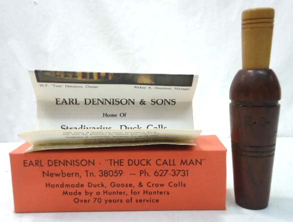 Earl Dennison Duck Call N.O.S.: 6 1/4" L