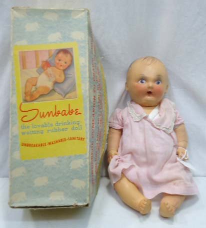 Rubber "Sun Babe" Doll Orig. Box: 12" Doll