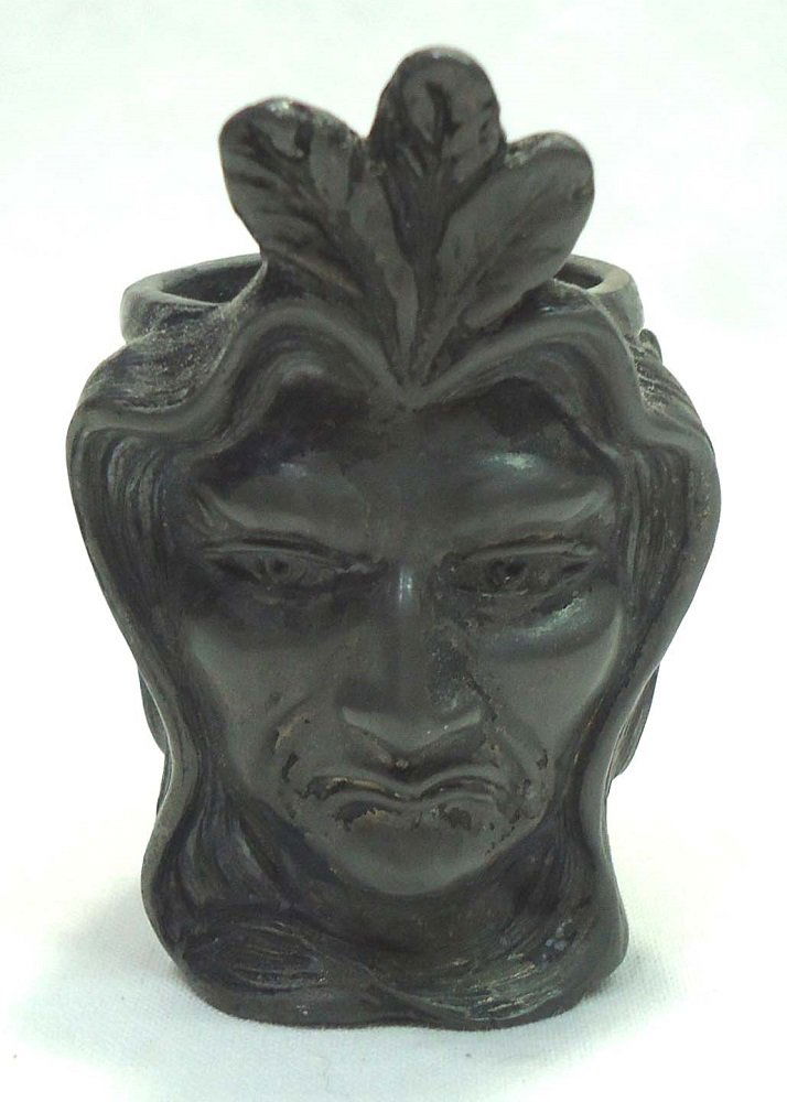 Metal Indian Toothpick Holder: 2 3/8"T