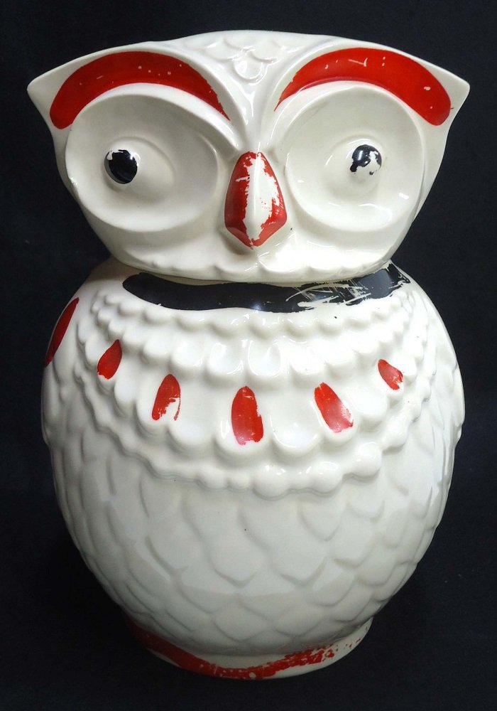 Owl Cookie Jar: 10"T x 7"W