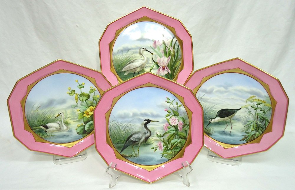 4 H.P. Bird Plates: Theodore B. Starr, New York 8 3/4" x 9"