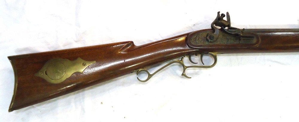Thompson Center Arms Flintlock: 50 Cal. Rifle 45 1/2"L