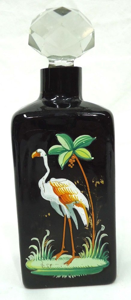 Mary Gregory Dresser Bottle: 7 3/4"T x 2 3/4" x 2 5/8"