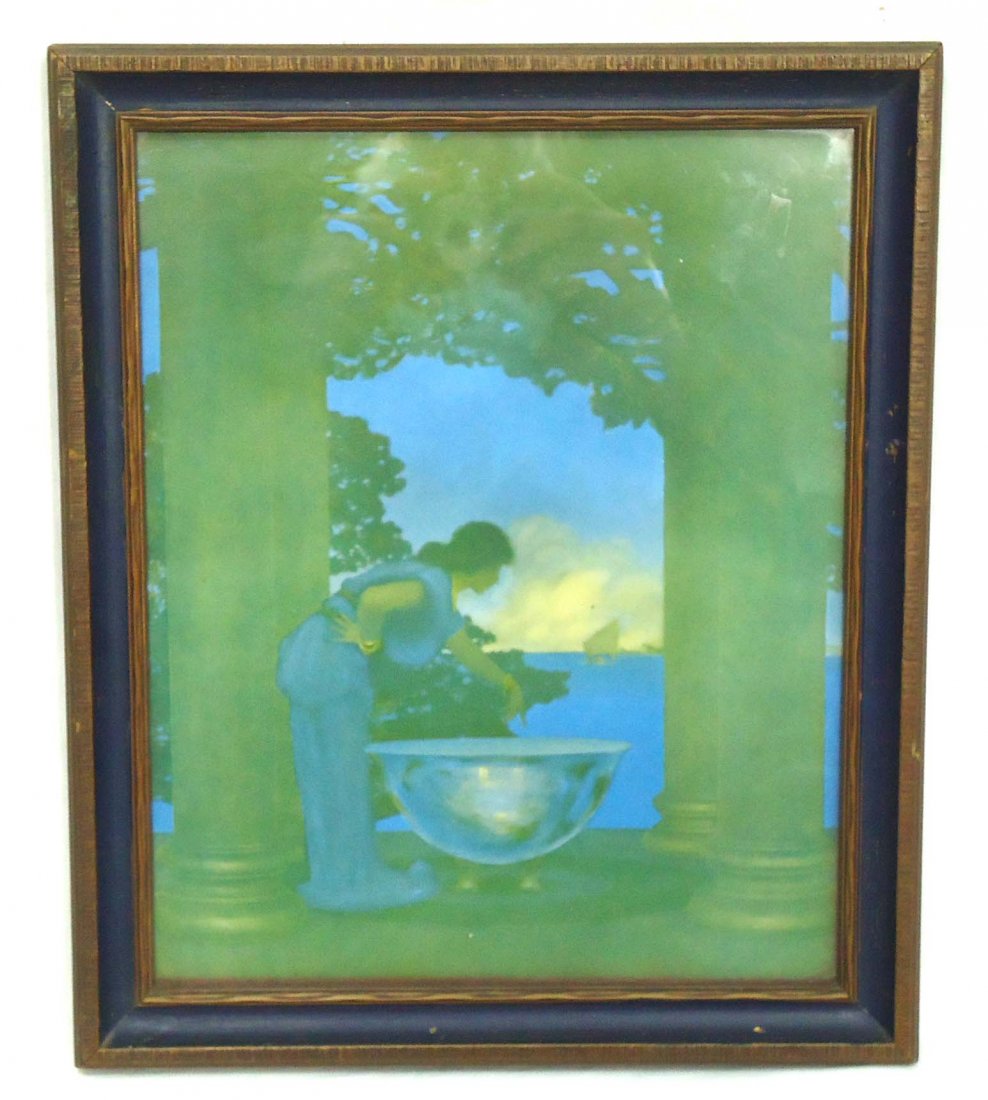 Maxfield Parrish Print: "Circe's Palace" Orig. Frame 12 3/4" x 10 3/4" Frame