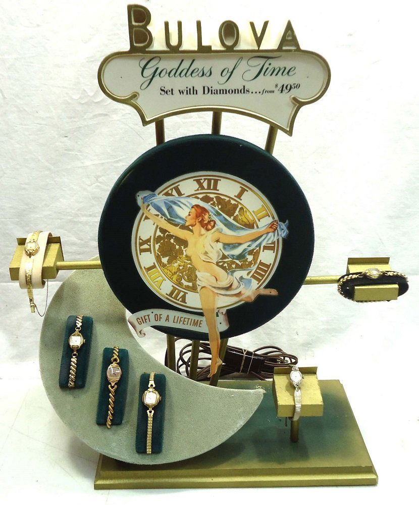 Bulova Watch Display: Bulova Watches Not Orig. 19"T x 17"W x 8"D Display