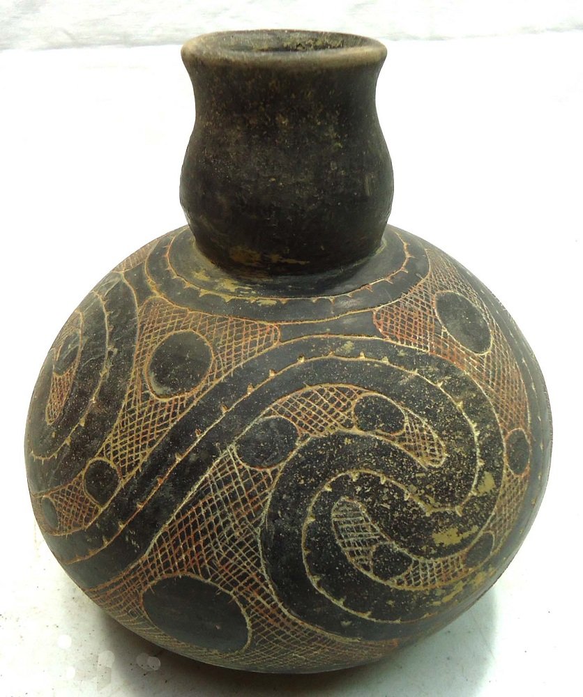 Indian Bottle: Age Questionable 6"T x 5 1/2"W
