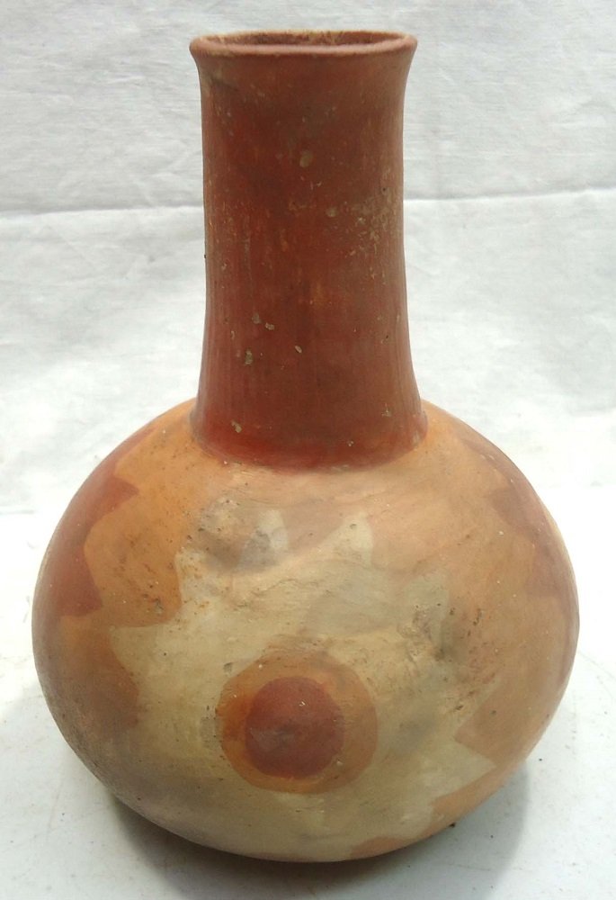Indian Bottle: Age Questionable 7 1/2"T x 5 1/2"W