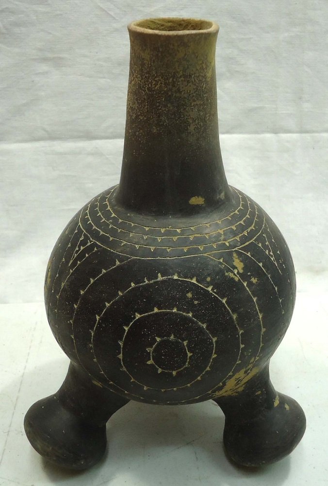 Indian Bottle: Age Questionable 9 1/2"T x 6 1/2"W